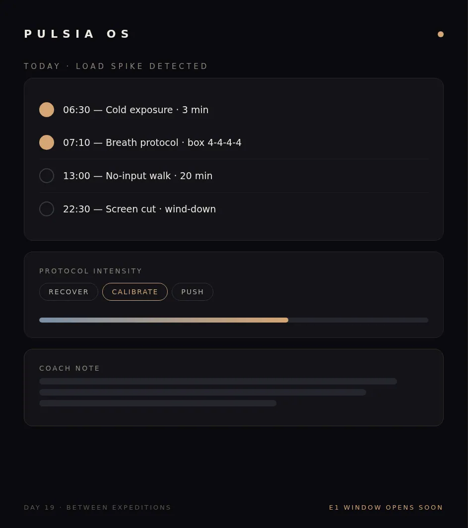 Pulsia OS — daily protocol